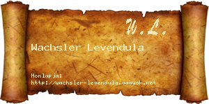 Wachsler Levendula névjegykártya